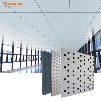 مشبك مثقوب في السقف 600 × 600 من الألمنيوم الصوتي المنسدلة في بلاط السقف