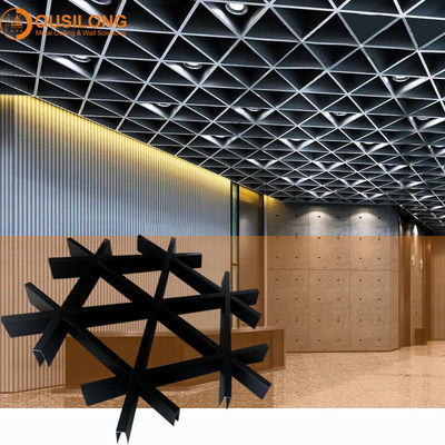معرض الصور شبكة معدنية ثلاثية السقف بناء جدار سقف ديكور الألومنيوم / مواد الألومنيوم الشخصي