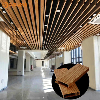 Wood Look Aluminum Profile Plank Decorative Suspended Metal False Ceiling for Shopping Mall