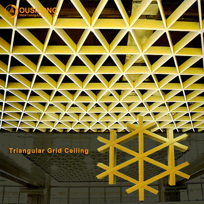 مصبغة شبكية معلقة سقف معدني مسحوق طلاء سقف شبكة مربعة كاذبة للبيع