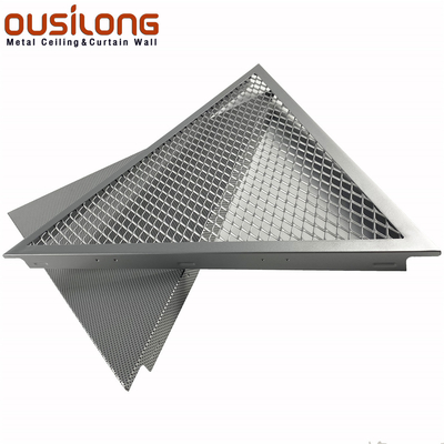 المثلث الصوتي الألومنيوم / مشبك شبكة الألومنيوم المفاجئة في لوحة السقف مؤطرة سقف المثلث
