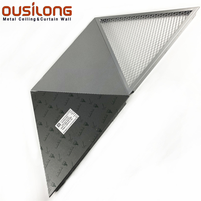 المثلث الصوتي الألومنيوم / مشبك شبكة الألومنيوم المفاجئة في لوحة السقف مؤطرة سقف المثلث